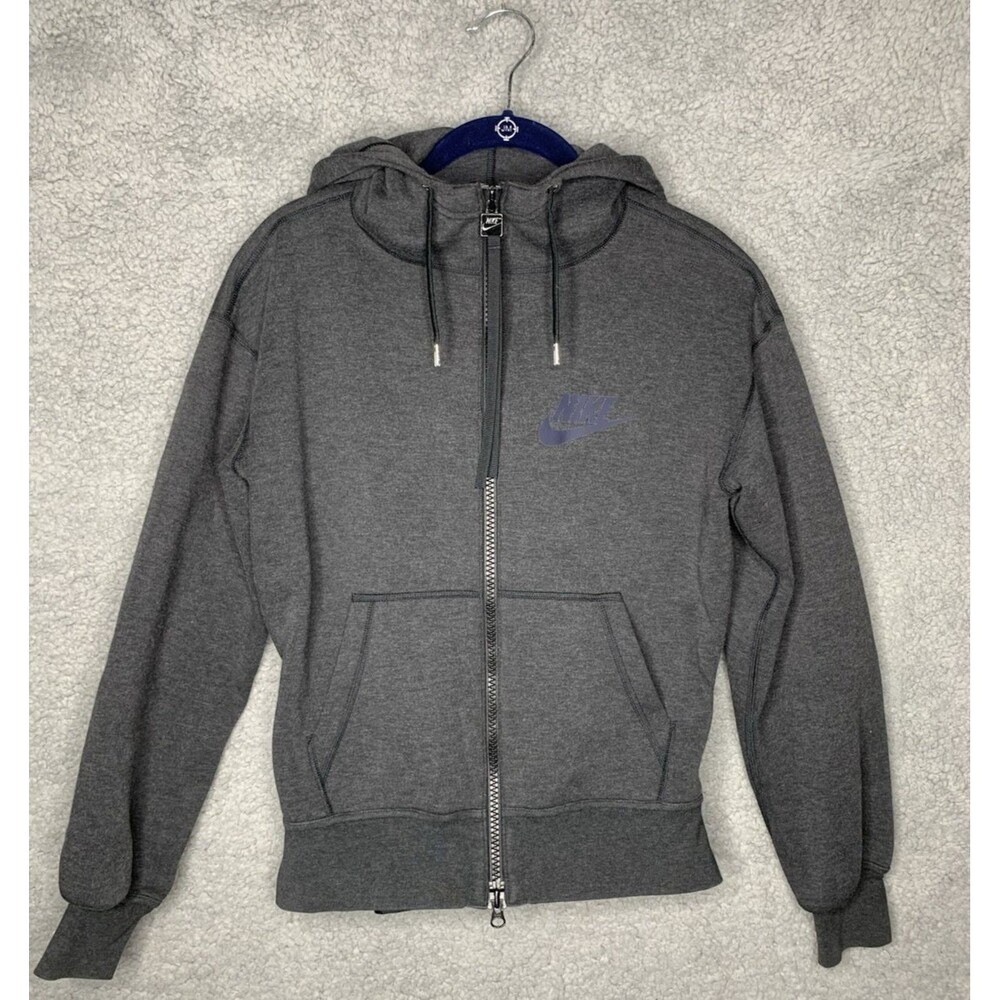 Nike Girls Jacket Zip Up XS Sporty Ruffle Hem with Hood